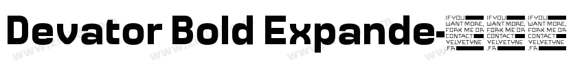 Devator Bold Expande字体转换